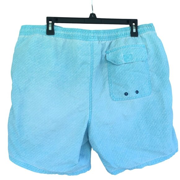 Vineyard Vines 7 Inch Island Swim Trunks Blue Geometric Print Men's Size XL - Picture 2 of 10